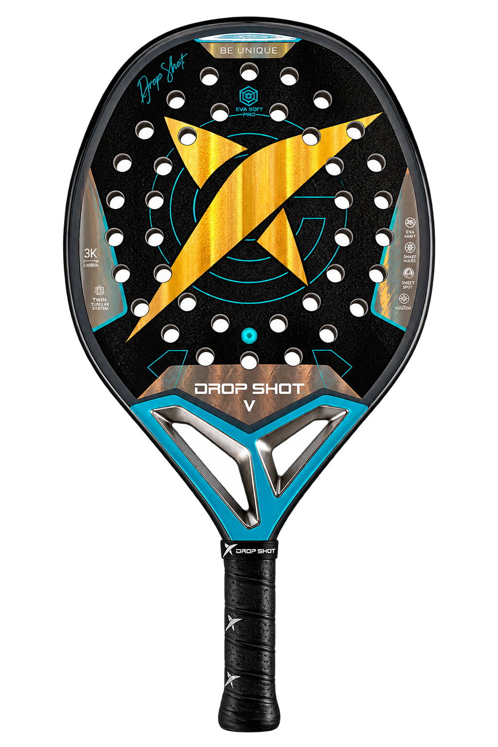 Raquete de Padel Drop Shot Dourada